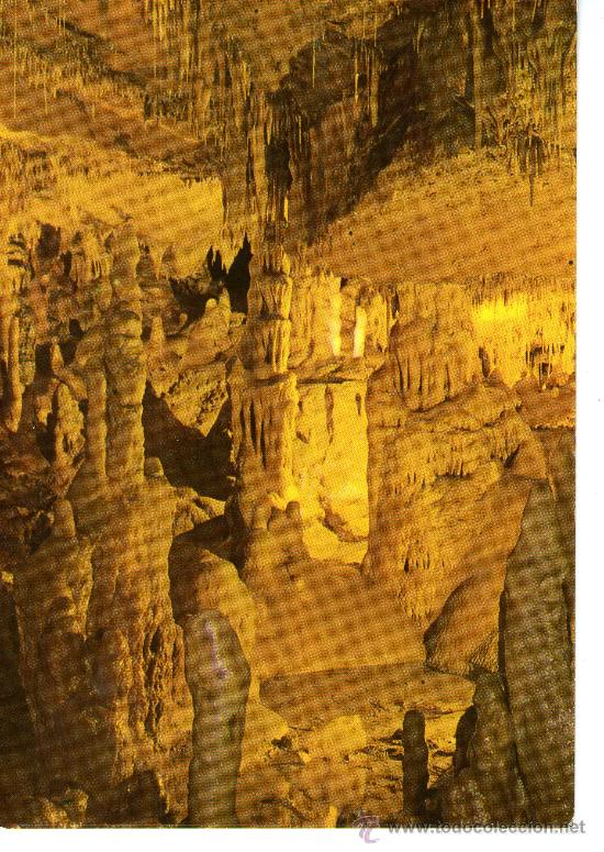 Postales: postal de las cuevas de altamira estaklactitas y estalagmitas