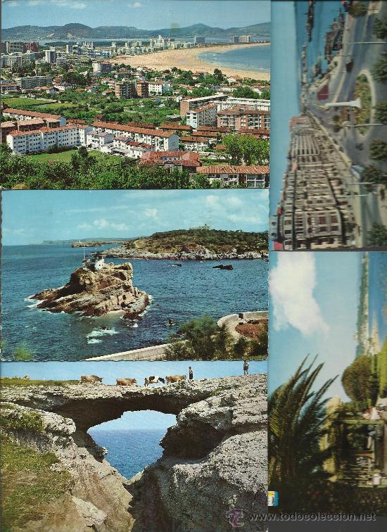 Postales: LOTE DE CINCO POSTALES DE SANTANDER - Foto 1