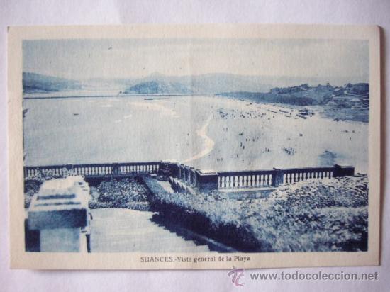 Postales: SUANCES.  VISTA GENERAL DE LA PLAYA.   SIN MAS DATOS. - Foto 1