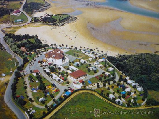 Isla Camping Playa La Arena Buy Old Postcards From Cantabria