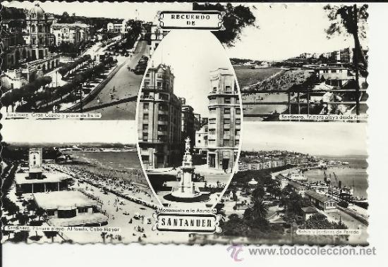 Postales: SANTANDER ESCRITA CON MAT LAREDO - Foto 1