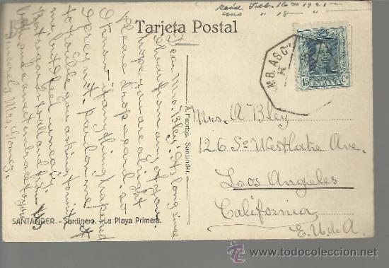 Postales: SANTANDER ESCRITA SARDINERO - Foto 2