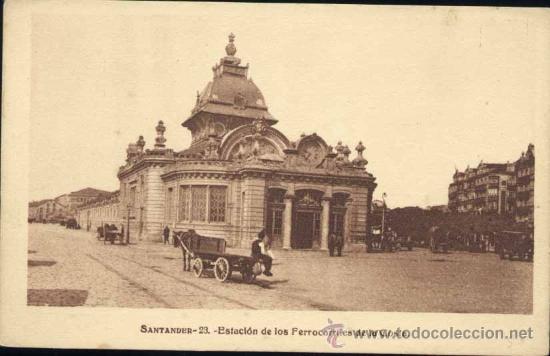 Postales: SANTANDER.- ESTACION DE LOS FERROCARRILES DE LA COSTA - Foto 1