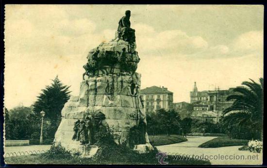 Postales: SANTANDER : A. Fuertes - Monumento de Pereda - Foto 1