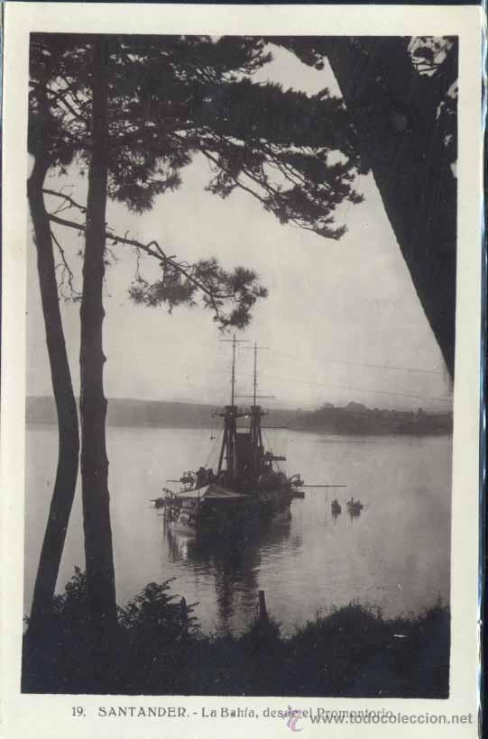 Postales: SANTANDER.- LA BAHIA DESDE EL PROMONTORIO - Foto 1