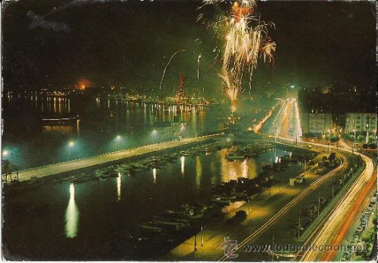 Postales: POSTAL: SANTANDER - VISTA NOCTURNA. - Foto 1
