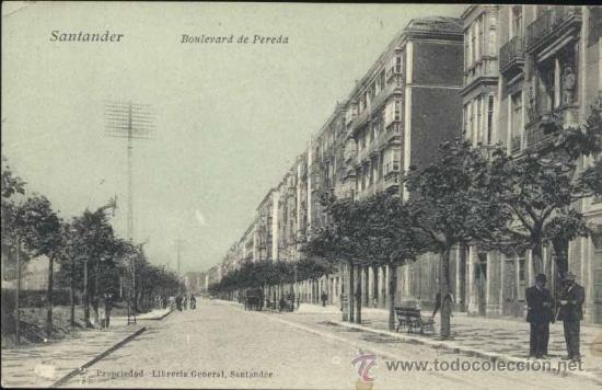 Postales: SANTANDER.- BOULEVARD DE PEREDA - Foto 1