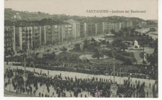 Postales: SANTANDER.- Jardines del Boulevard - Foto 1