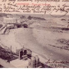 Postales: SANTANDER - PLAYAS DEL SARDINERO - FECHADA EN 1919. Lote 34287244