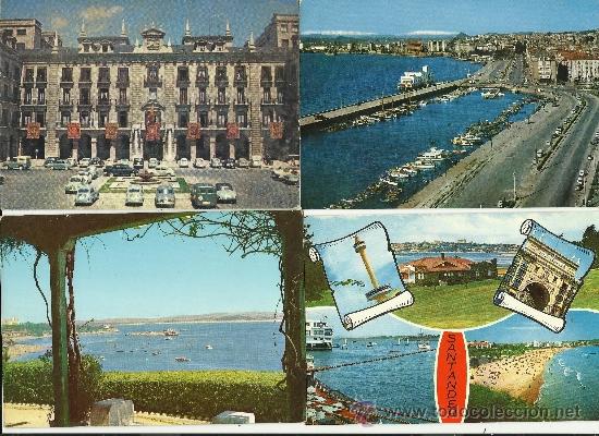 Postales: 8 postales de santander.circuladas - Foto 1