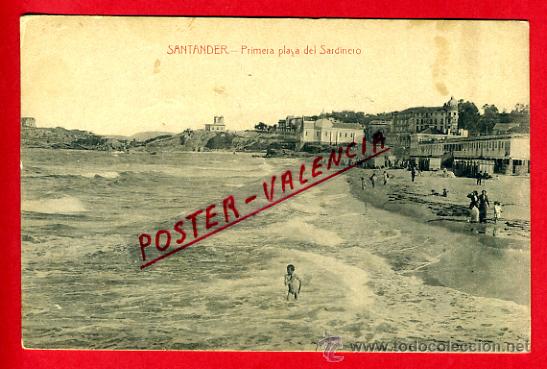 Postales: POSTAL SANTANDER, PRIMERA PLAYA DEL SARDINERO,    P74072 - Foto 1