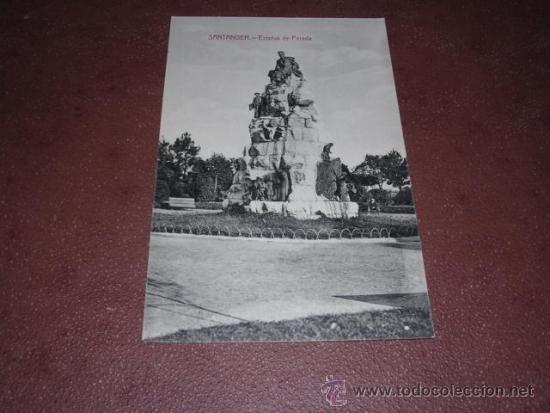 Postales: SANTANDER - ESTATUA DE PEREDA - 14X9 CM. - Foto 1