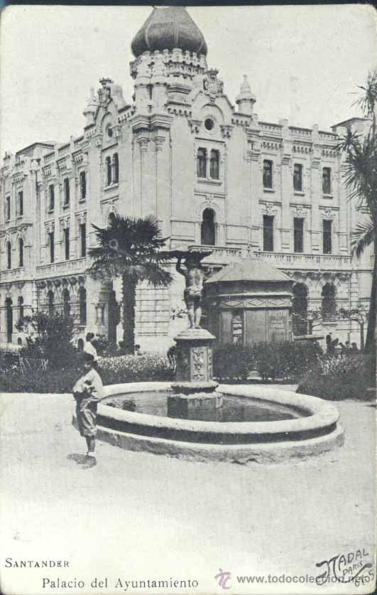 Postales: SANTANDER.- PALACIO DEL AYUNTAMIENTO - Foto 1