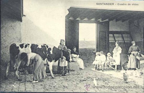 Postales: SANTANDER.- CUADRO DE ALDEA - Foto 1