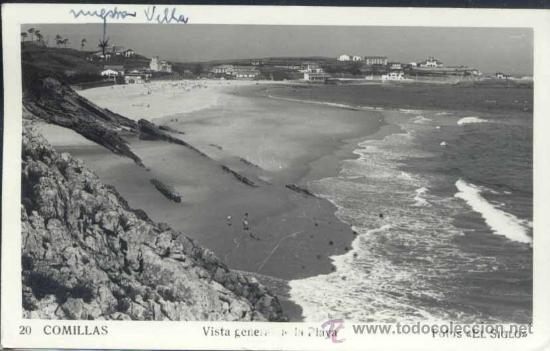 Postales: COMILLAS (CANTABRIA).- VISTA GENERAL DE LA PLAYA - Foto 1