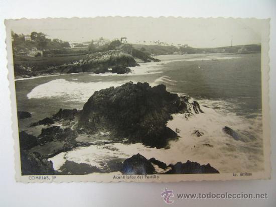 Cartes Postales: postal circulada,comillas,acantilados del portillo,arribas 39,cantabria,ref rob cj2