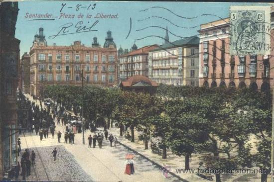Postales: SANTANDER.- PLAZA DE LA LIBERTAD - Foto 1