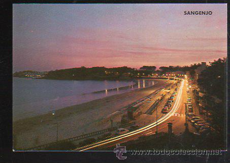 Postales: TARJETA POSTAL DE SANGENJO - VISTA NOCTURNA. 3066. POSTALES FAMA