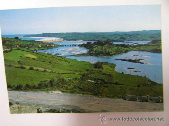 Postais: san vicente de la barquera n&ordm;1,vista desde alto santillan,imperio ed,postal no circulada,ref rob cj2