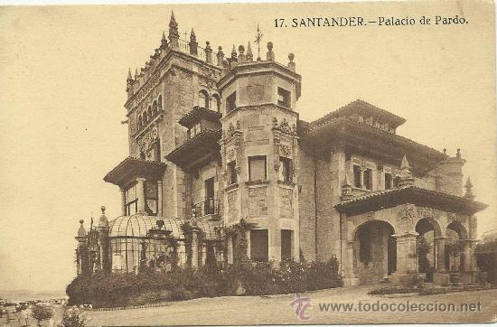 Postales: POSTAL ANTIGUA DE SANTANDER PALACIO DE PARDO - Foto 1