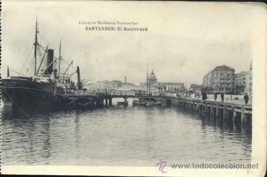 Postales: SANTANDER.- EL BOULEVARD - Foto 1