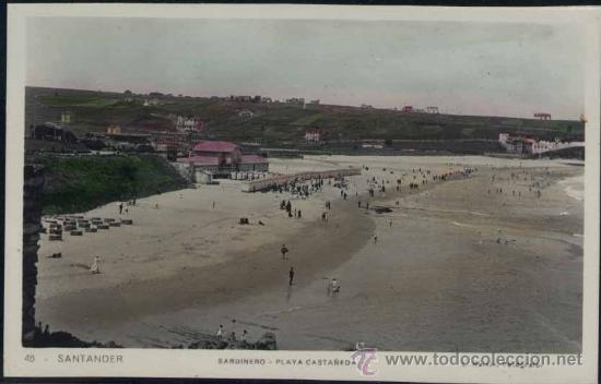 Postkarten: SANTANDER.- SARDINERO.- PLAYA CASTA&Ntilde;EDA