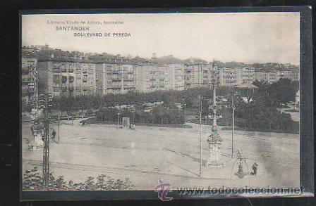 Postales: TARJ. POSTAL DE SANTANDER - BOULEVARD DE PEREDA. VIUDA DE ALBIRA. - Foto 1