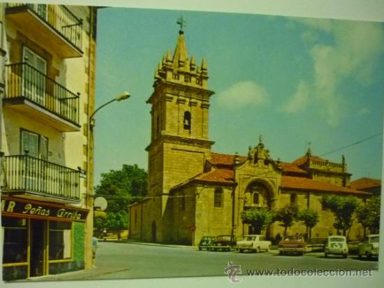 Postcards: POSTAL REINOSA.- IGLESIA S-SEBASTIAN -COCHES SEAT