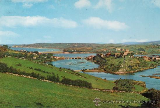 Postcards: san vicente de la barquera - entre dos mares - n&ordm; 107 - ed. bustamante - escrita -a&ntilde;o 1968 - x