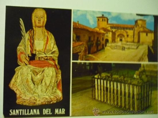 Postcards: POSTAL SANTILLANA DEL MAR.-COLEGIATA