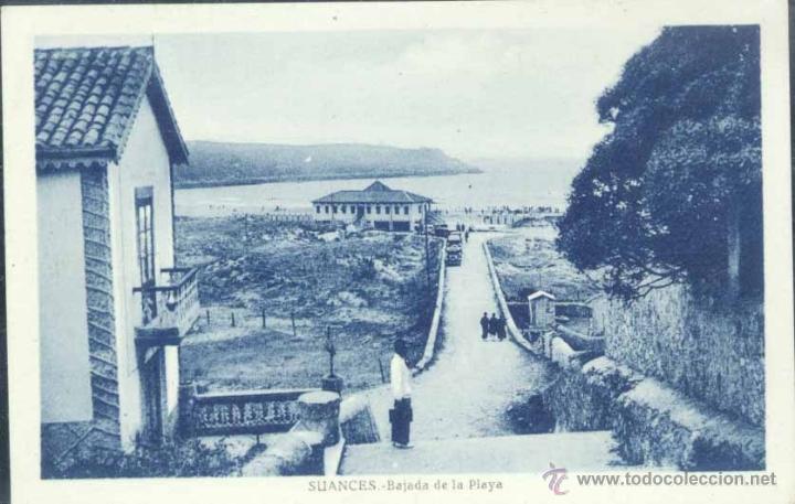Postales: SUANCES (CANTABRIA).- BAJADA DE LA PLAYA - Foto 1