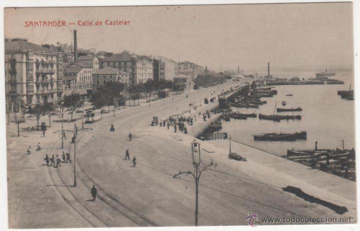 Postales: SANTANDER.- Calle de Castelar. - Foto 1