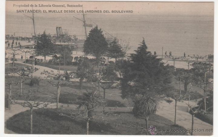 Postales: SANTANDER: El Muelle desde los Jardines del Boulevard - Foto 1