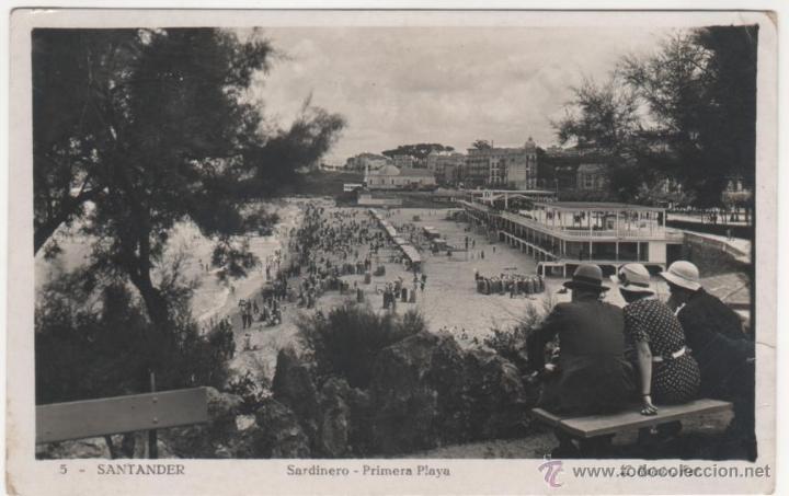 Postales: SANTANDER.- Sardinero- Primera Playa - Foto 1