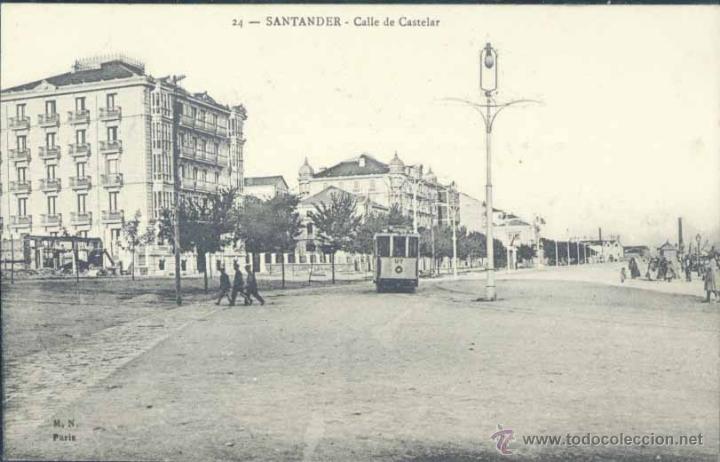 Postales: SANTANDER.- CALLE DE CASTELAR - Foto 1