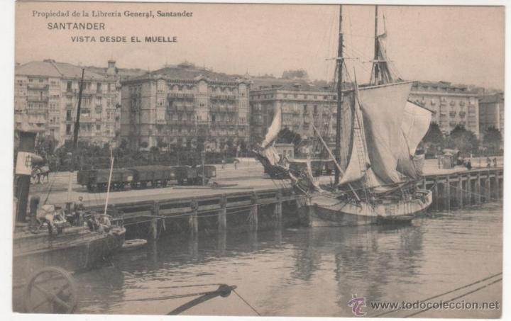 Postales: SANTANDER.- Vista desde el Muelle - Foto 1