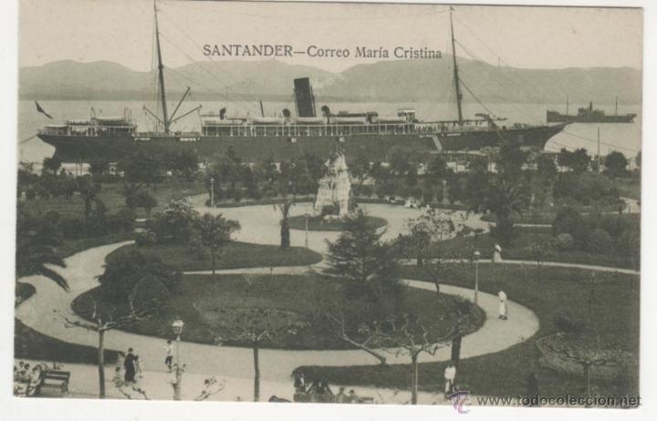Postales: SANTANDER.- Correo Maria Cristina - Foto 1