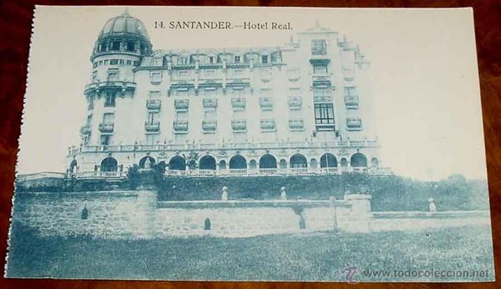 Postales: ANTIGUA POSTAL DE SANTANDER, HOTEL REAL - SIN CIRCULAR - Foto 1