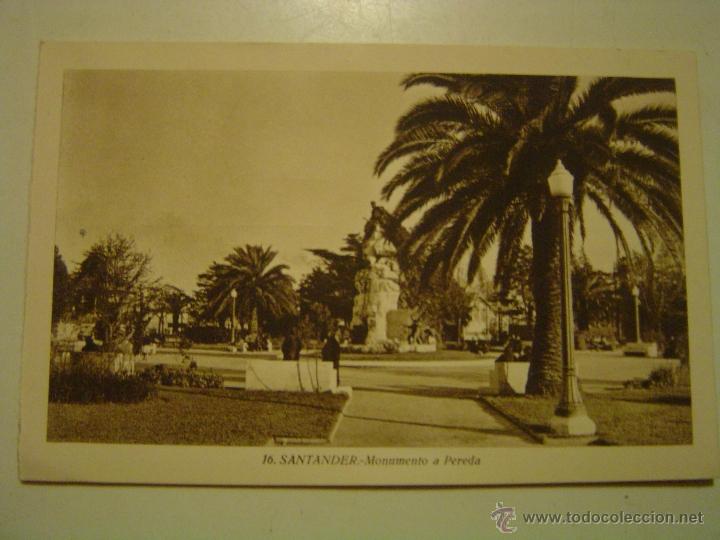 Postales: POSTAL DE SANTANDER-16.- MONUMENTO A PEREDA. - Foto 1