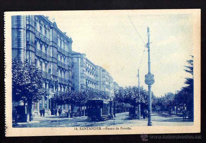 Postales: 14. Santander. Paseo de Perea. No circulada. Grafos - Madrid - Foto 1