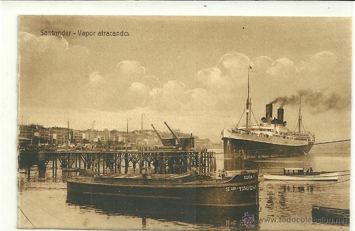 Postales: SANTANDER.- VAPOR ATRACANDO - Foto 1