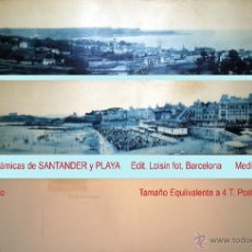 Postales: PAR DE T.P. PANORÁMICAS DE SANTANDER, MISMO EDITOR. PPIOS. SIGLO XX. . Lote 41293309