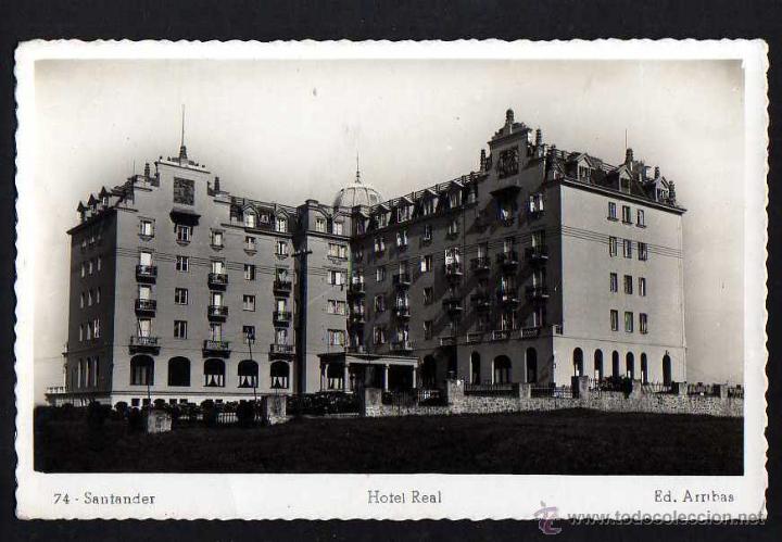 Postales: Santander. Hotel Real. No Circulada - Foto 1