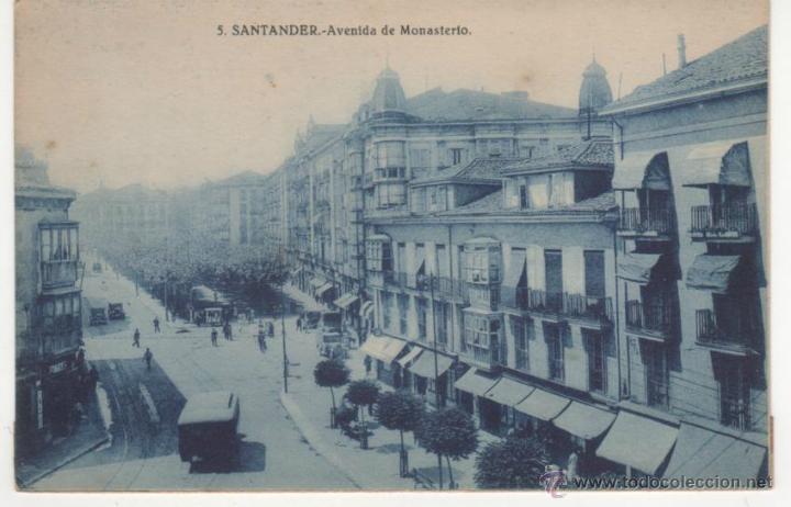 Postales: 5. SANTANDER.-Avenida de Monasterio. - Foto 1