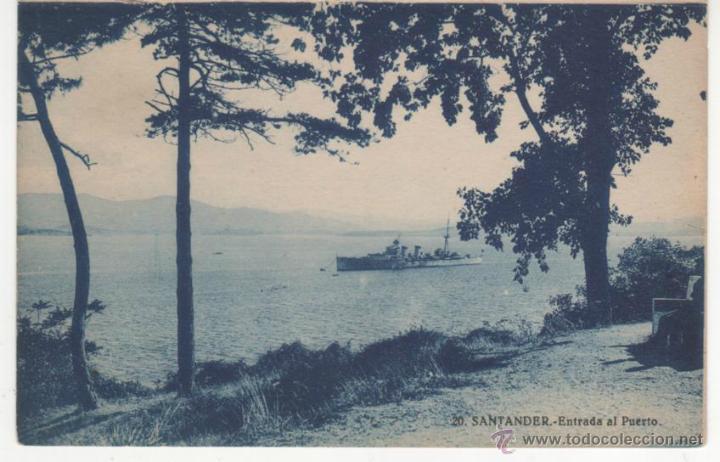 Postales: 20. SANTANDER.-Entrada al Puerto. - Foto 1