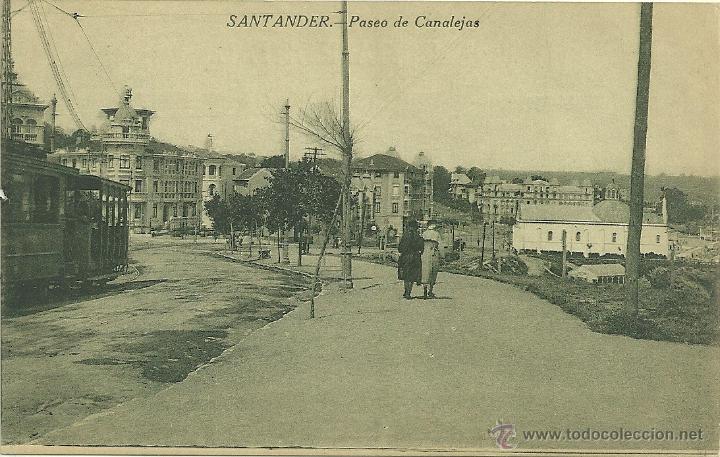 Postales: SANTANDER.- PASEO DE CANALEJAS - Foto 1