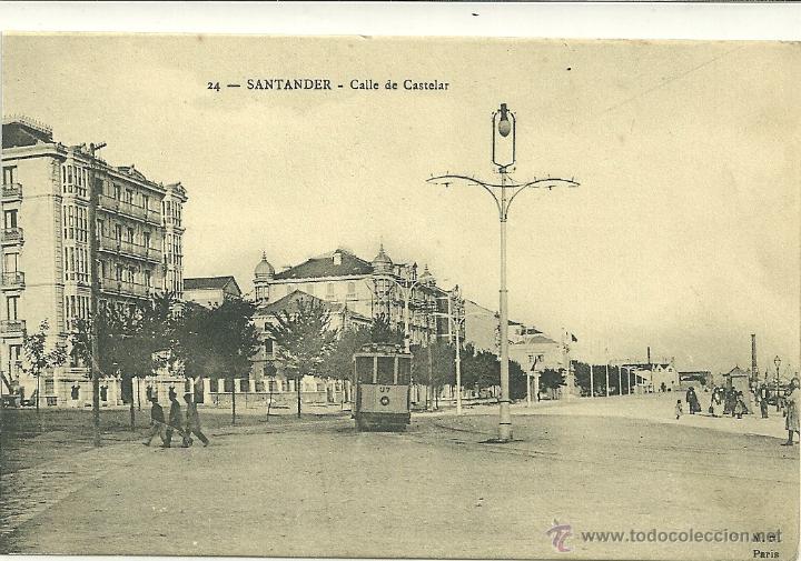 Postales: SANTANDER.- CALLE DE CASTELAR - Foto 1
