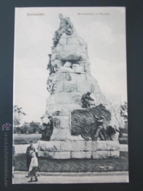 Postales: Postal Cantabria. Santander. Monumento a Pereda. - Foto 1