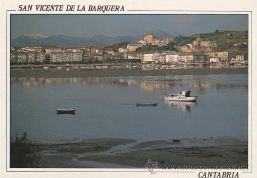 Cartoline: SAN VICENTE DE LA BARQUERA - PANORAMICA - N&ordm;4 - ED. J. BEDIA - A&Ntilde;O 1991 - NUEVA -