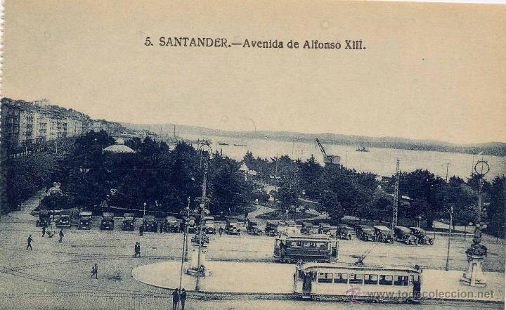 Postales: SANTANDER.- AVENIDA ALFONSO XIII - Foto 1